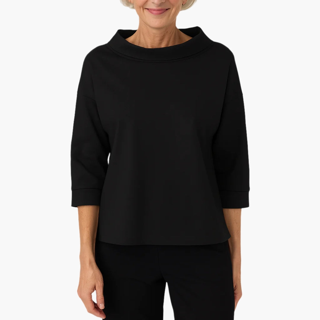 Daria Oberteile für Damen | Hoher Kragen, Dreiviertelärmel- S-3XL
