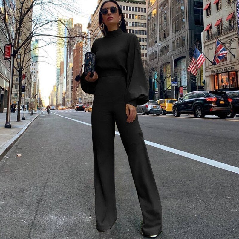 Eamonas Damen Jumpsuit | Halbkragen, Elegantes Design aus Atmungsaktivem Material- S-XL