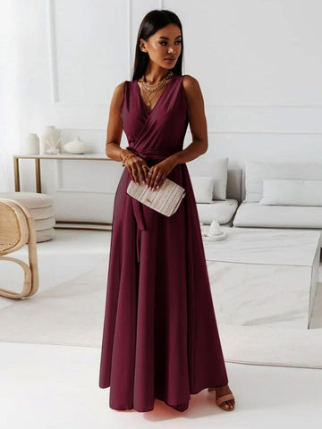 Eli Frauen Maxikleid | V-Ausschnitt, Vielseitig, Sommermaxikleid