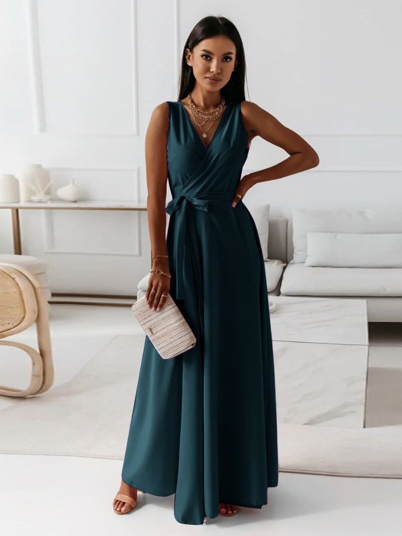 Eli Frauen Maxikleid | V-Ausschnitt, Vielseitig, Sommermaxikleid