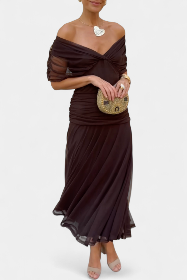 Evelyn Damen Abendkleid | Schulterfrei, Midi