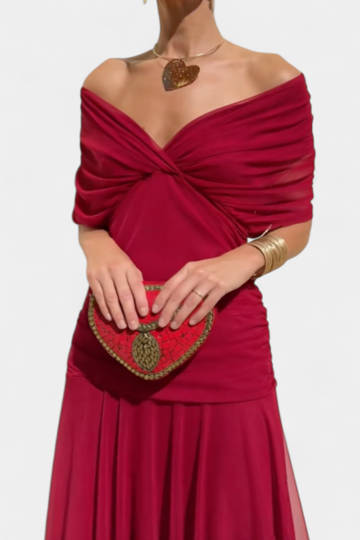 Evelyn Damen Abendkleid | Schulterfrei, Midi