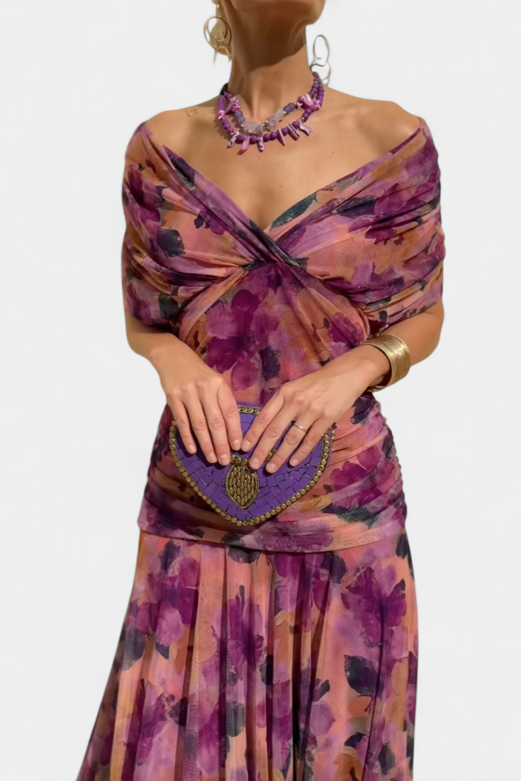 Evelyn Damen Abendkleid | Schulterfrei, Midi