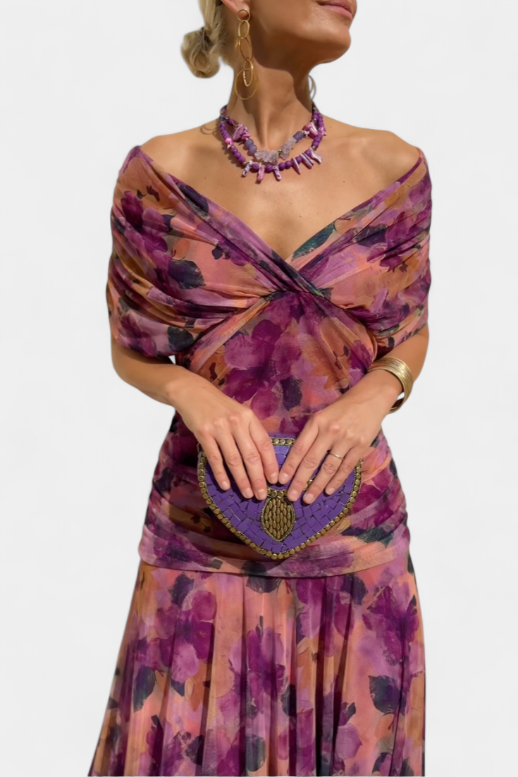 Evelyn Damen Abendkleid | Schulterfrei, Midi