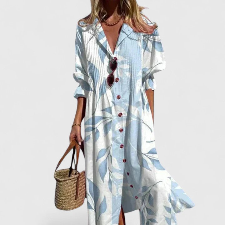 Fiona Damen Midi Kleid | Florales Design