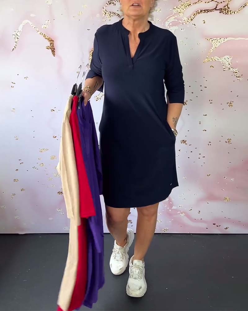Hanneke Damen Kleid | V-Ausschnitt, Vielseitig