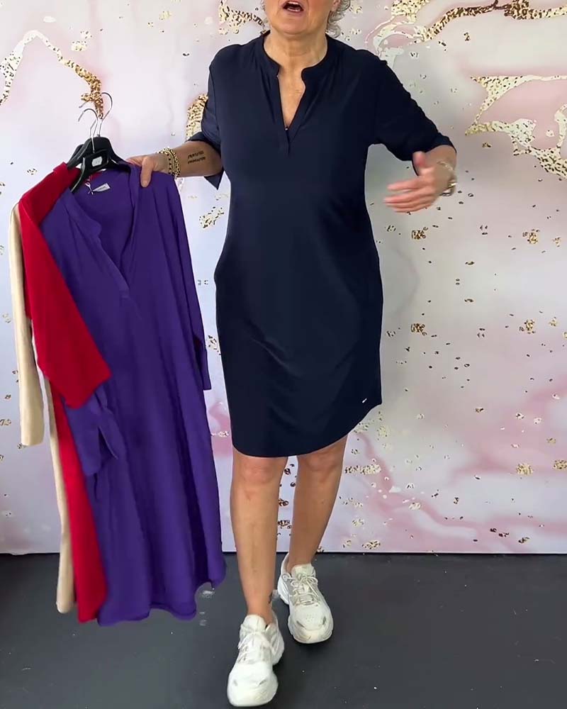 Hanneke Damen Kleid | V-Ausschnitt, Vielseitig