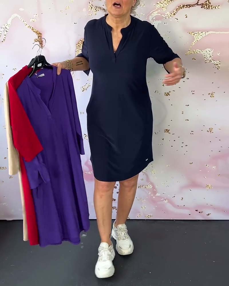 Hanneke Damen Kleid | V-Ausschnitt, Vielseitig