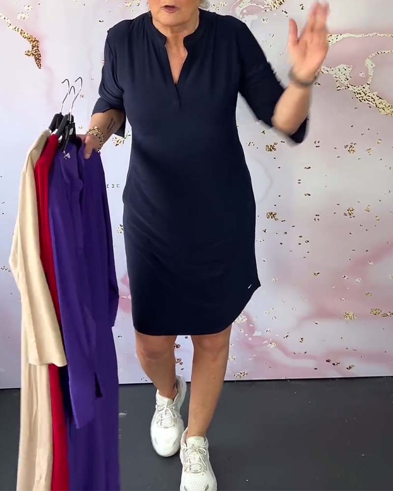 Hanneke Damen Kleid | V-Ausschnitt, Vielseitig