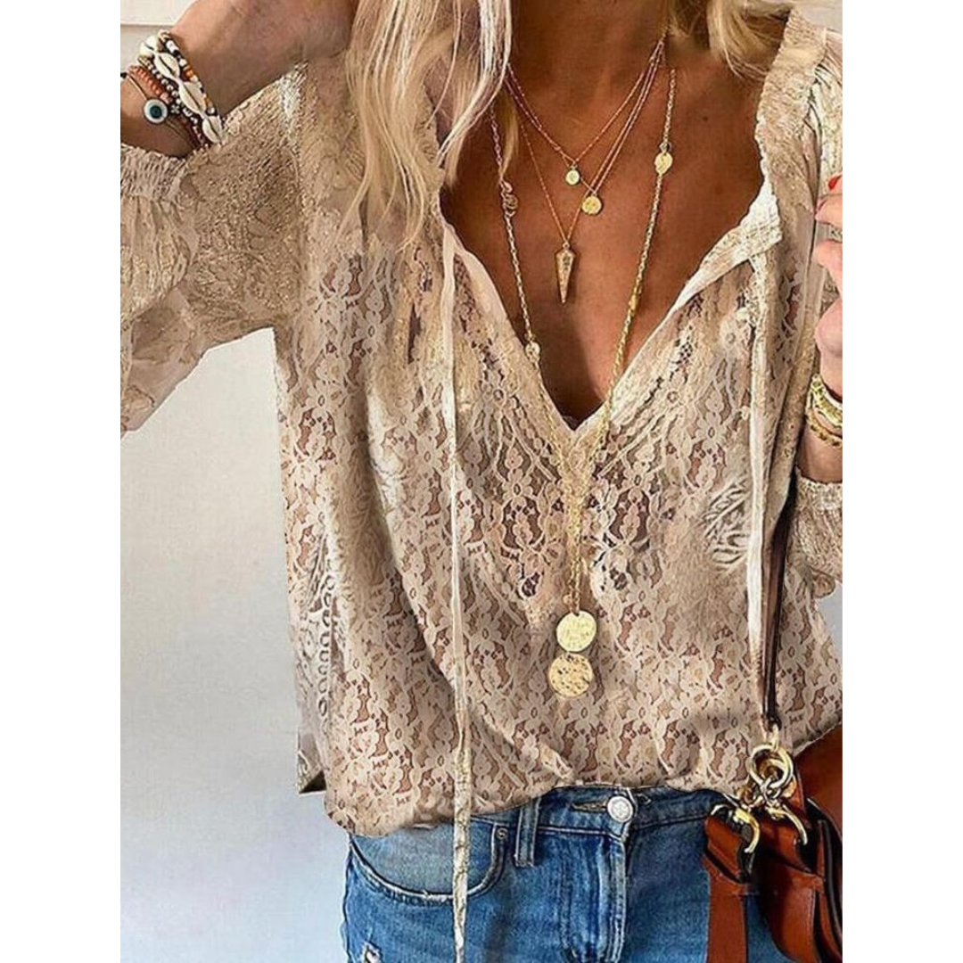 Ira Damen Boho Bluse | 100% Baumwolle, Lockerer Schnitt für Sommerlooks