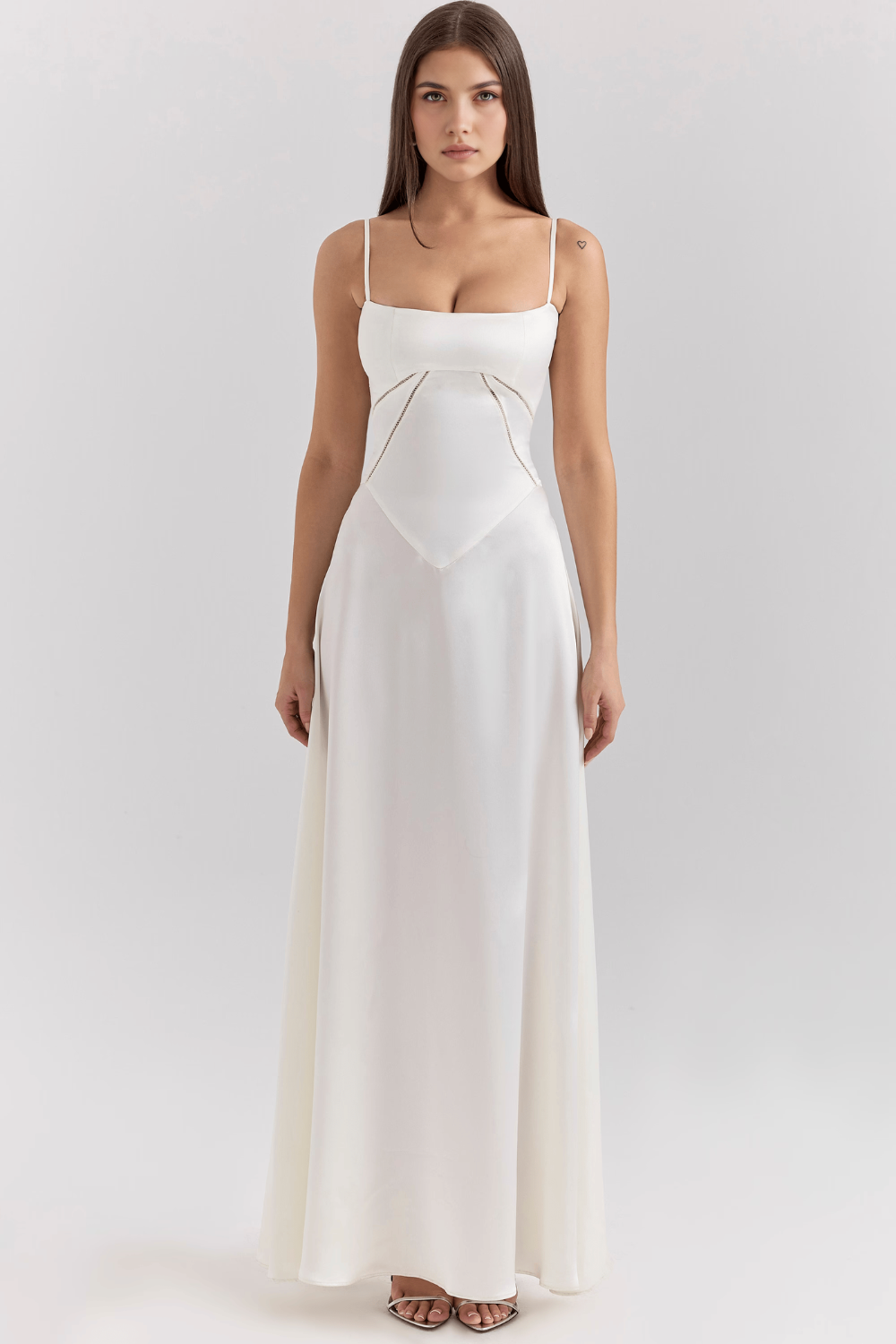 Ivy Damen Bustierkleid | Satin, Verstellbare Träger