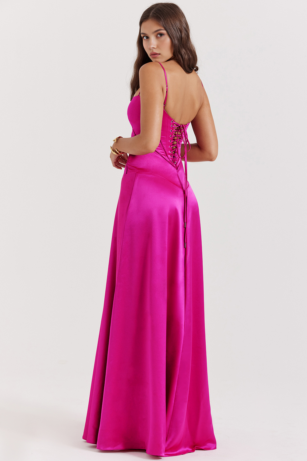 Ivy Damen Bustierkleid | Satin, Verstellbare Träger