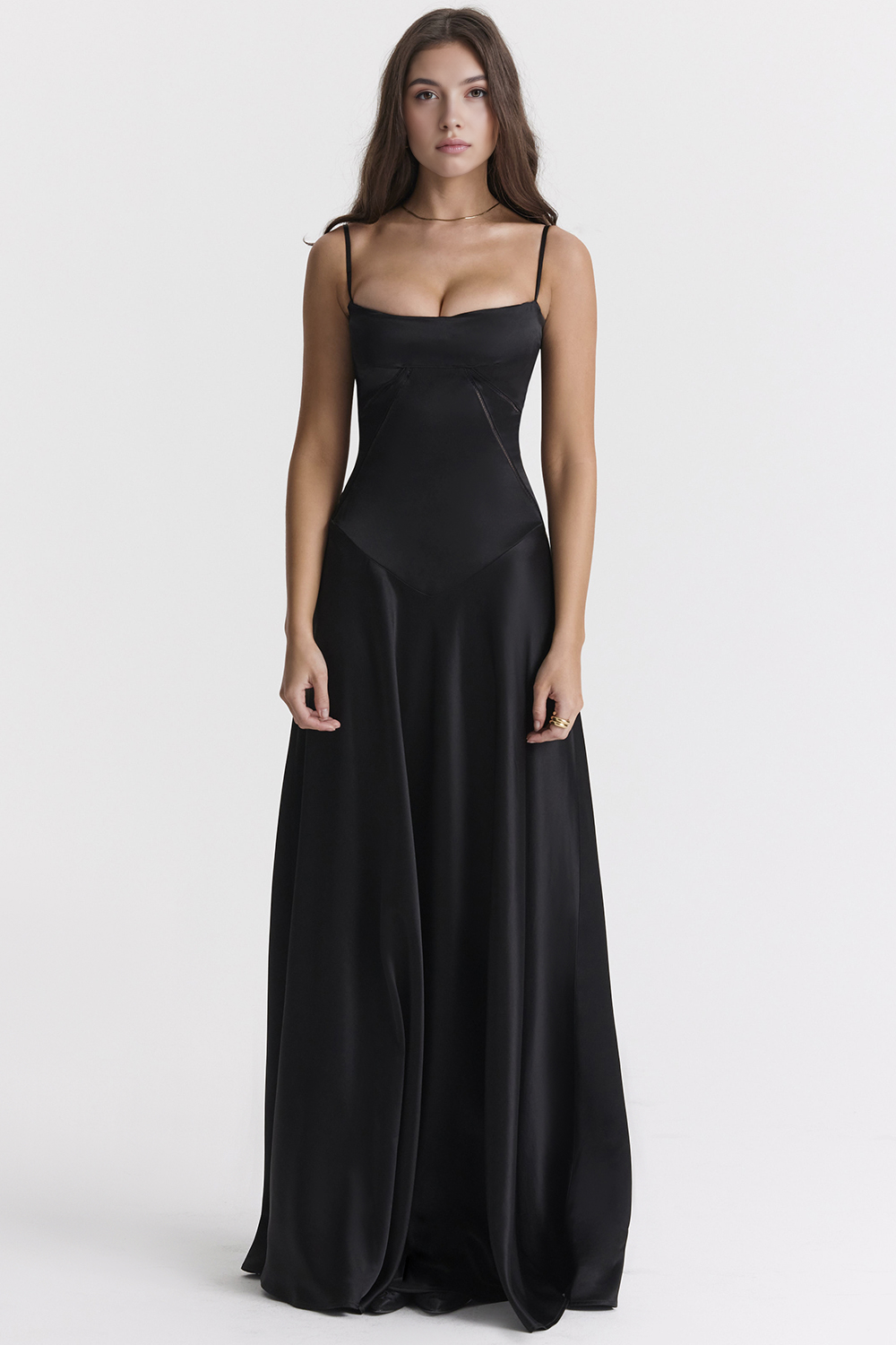 Ivy Damen Bustierkleid | Satin, Verstellbare Träger