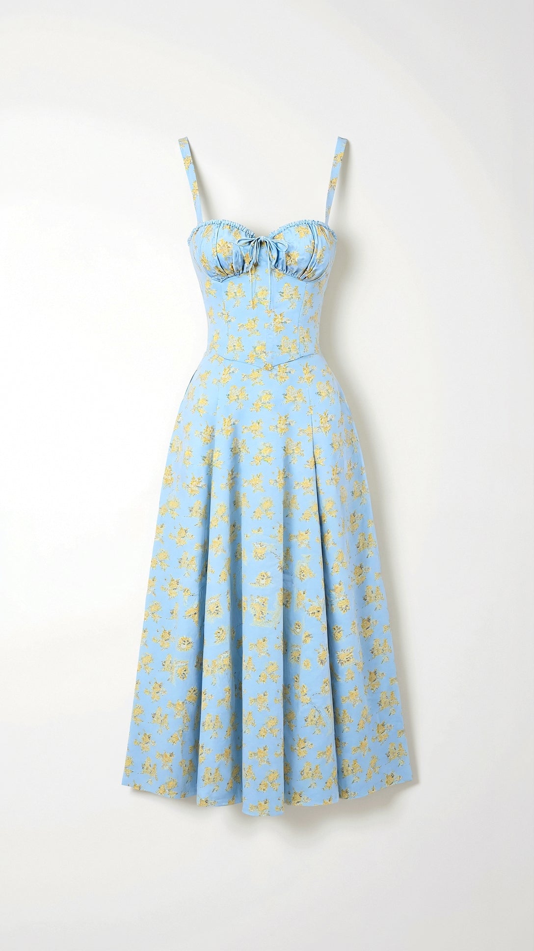 Juli Damen Midi Kleid | Romantischer Blumenprint, Elegante A-Linie- S-5XL
