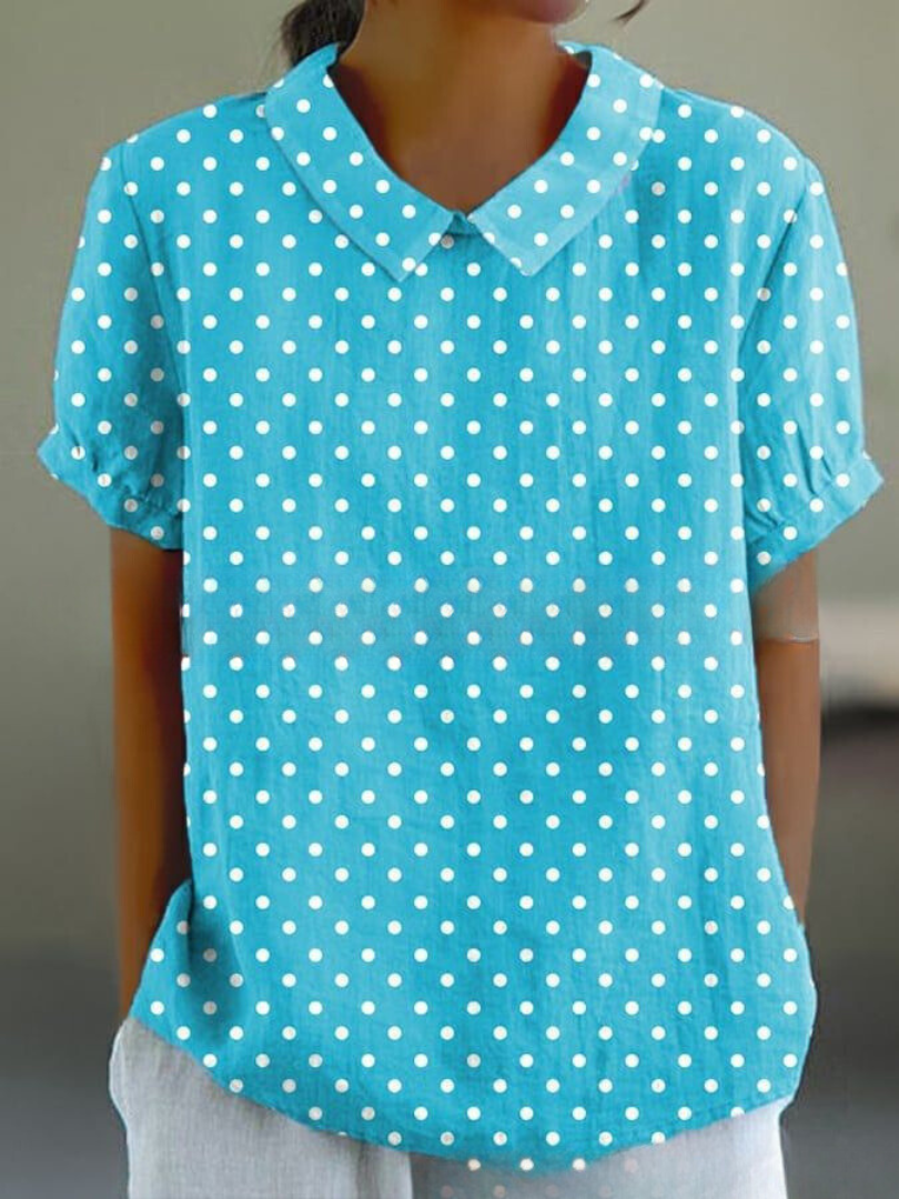 Kira Damen Bluse | Leichtes Baumwollmaterial mit Blumenmuster- S-2XL