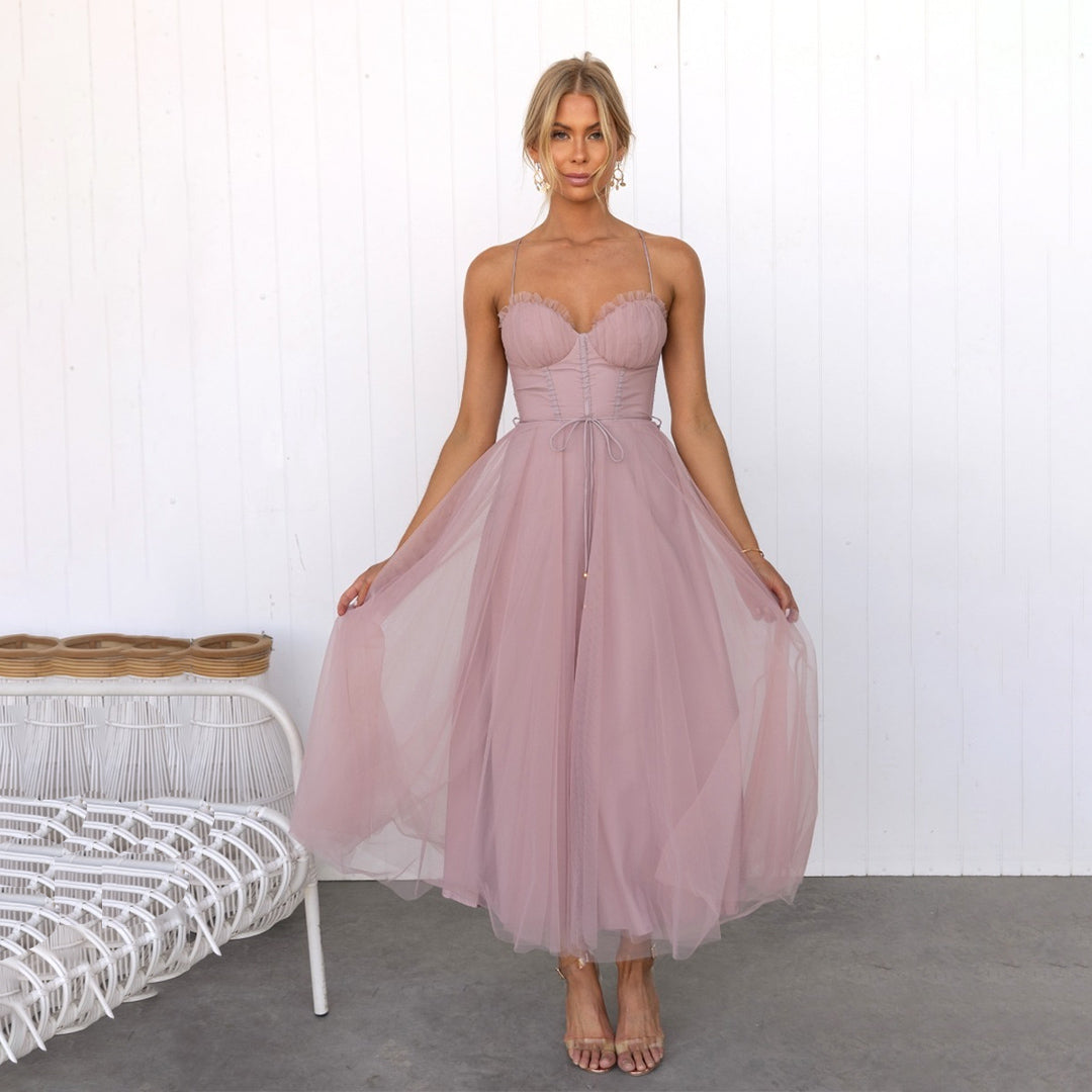 Kira Damen Midi Kleid | Strukturierte Form