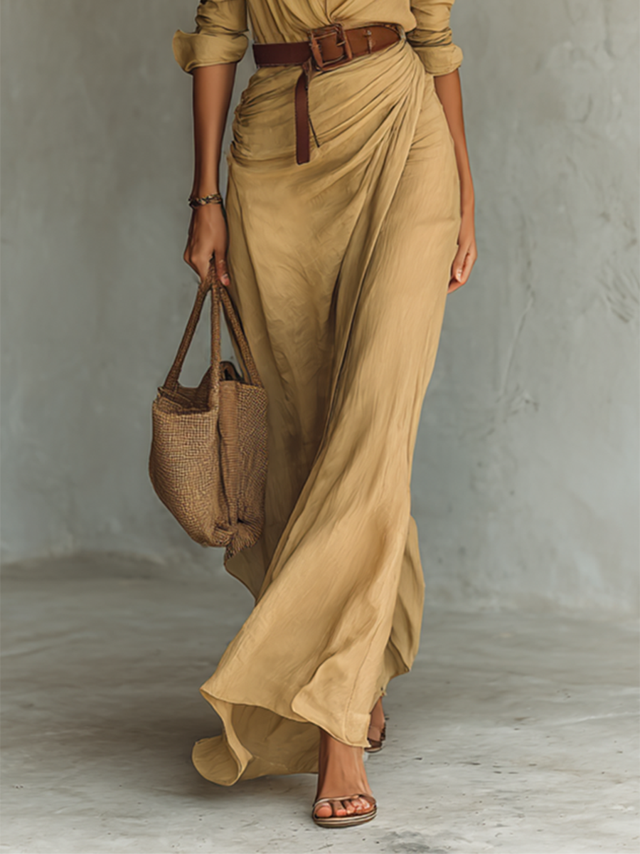 Lara Damen Hemdblusenkleid | Strukturierter Schnitt- S-5XL