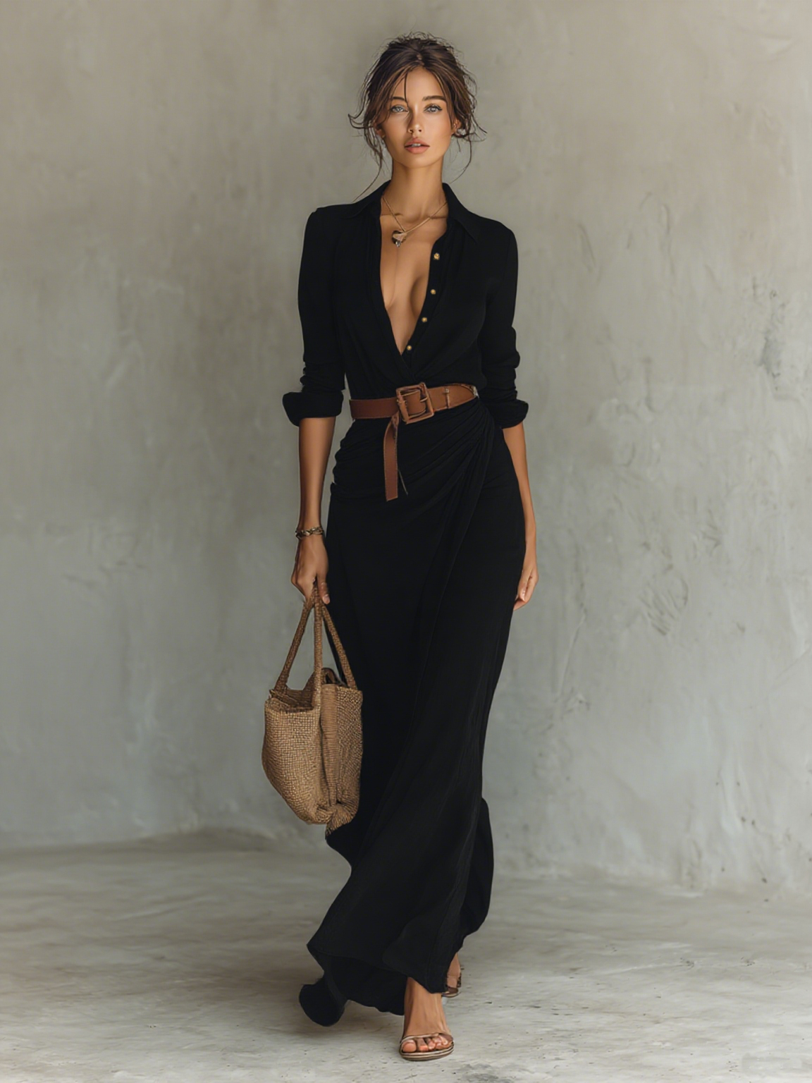 Lara Damen Hemdblusenkleid | Strukturierter Schnitt- S-5XL