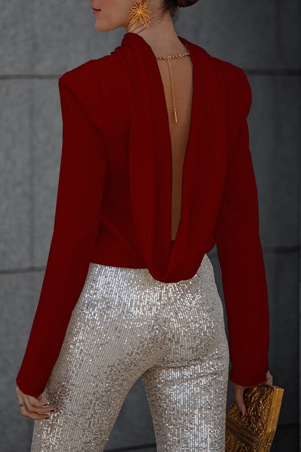 Lara Damen Langarmshirt | Elegantes Design mit Rückenausschnitt