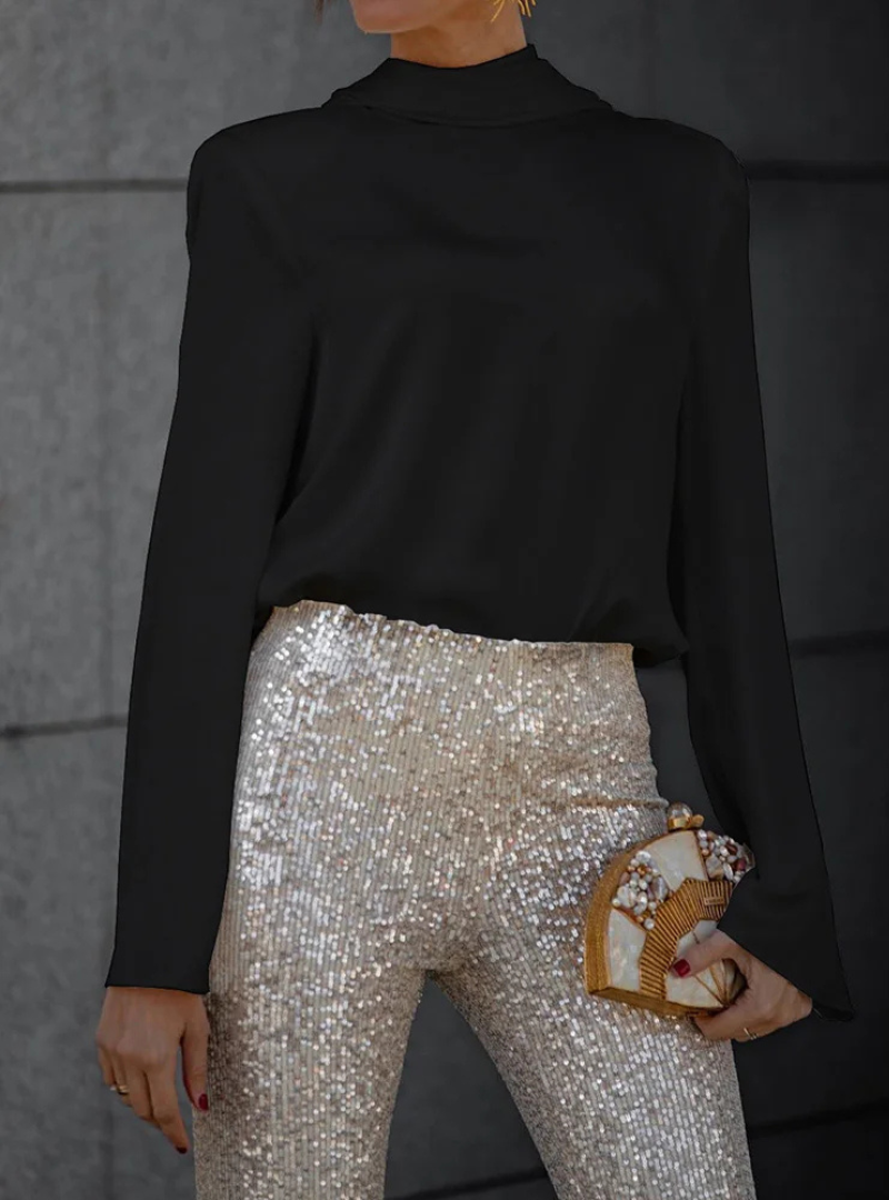 Lara Damen Langarmshirt | Elegantes Design mit Rückenausschnitt