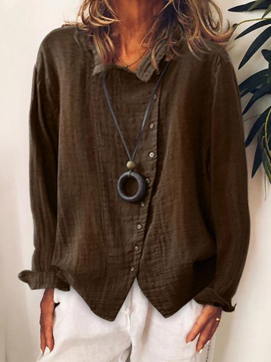 Lara Damen Longshirt | Leinenmischung, Lässig und Vielseitig- S-5XL