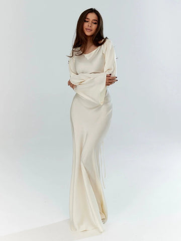 Lina Damen Maxikleid | Fließender Stoff, Elegant für Abendveranstaltungen