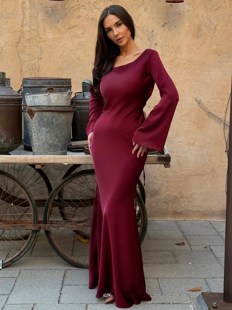 Lina Damen Maxikleid | Fließender Stoff, Elegant für Abendveranstaltungen