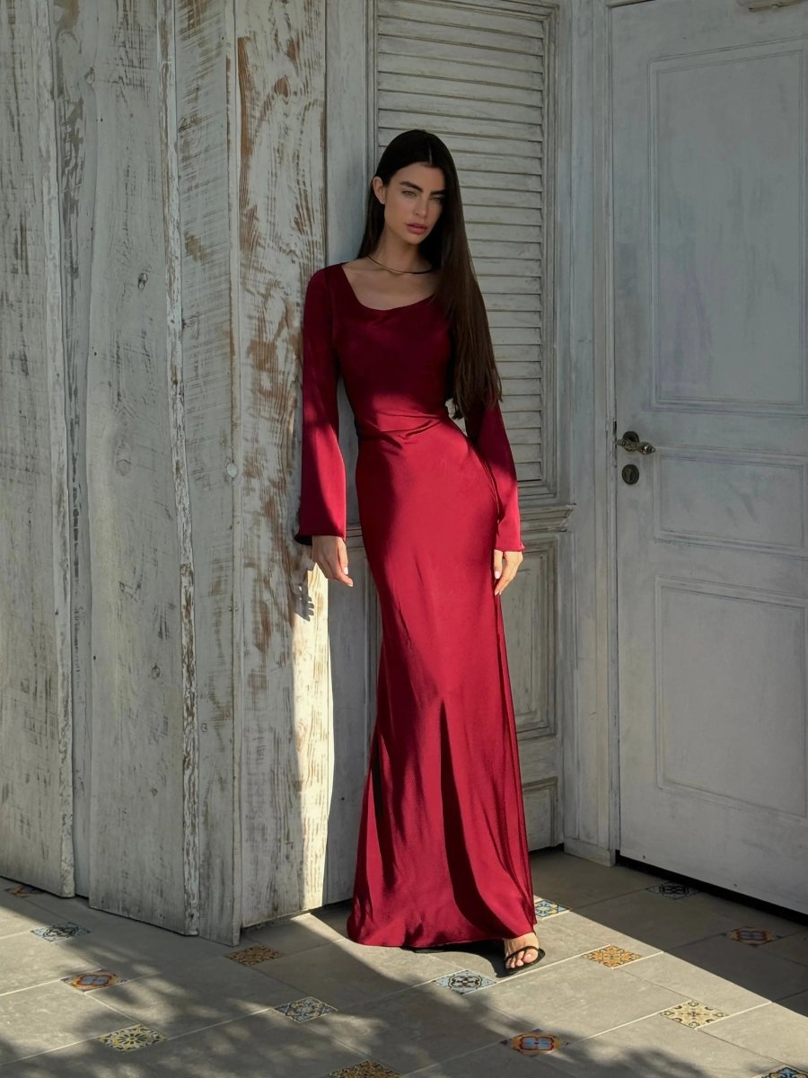 Lina Damen Maxikleid | Fließender Stoff, Elegant für Abendveranstaltungen