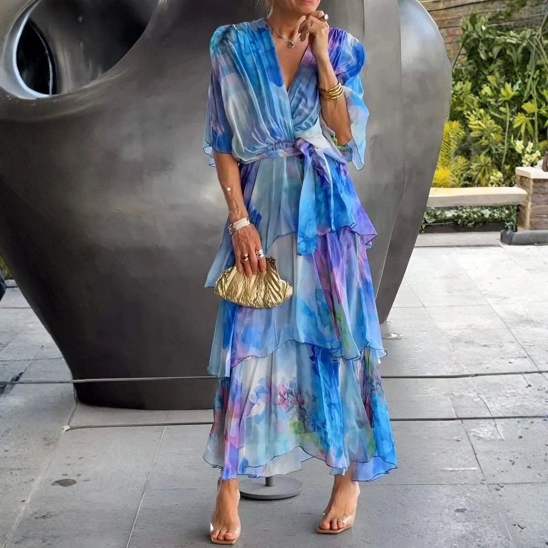 Livia Damen Abendkleid | Leichter Chiffon, Fließende Silhouette