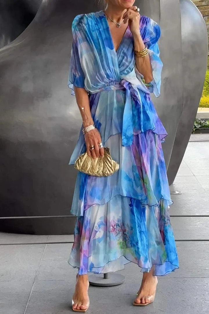 Livia Damen Abendkleid | Leichter Chiffon, Fließende Silhouette