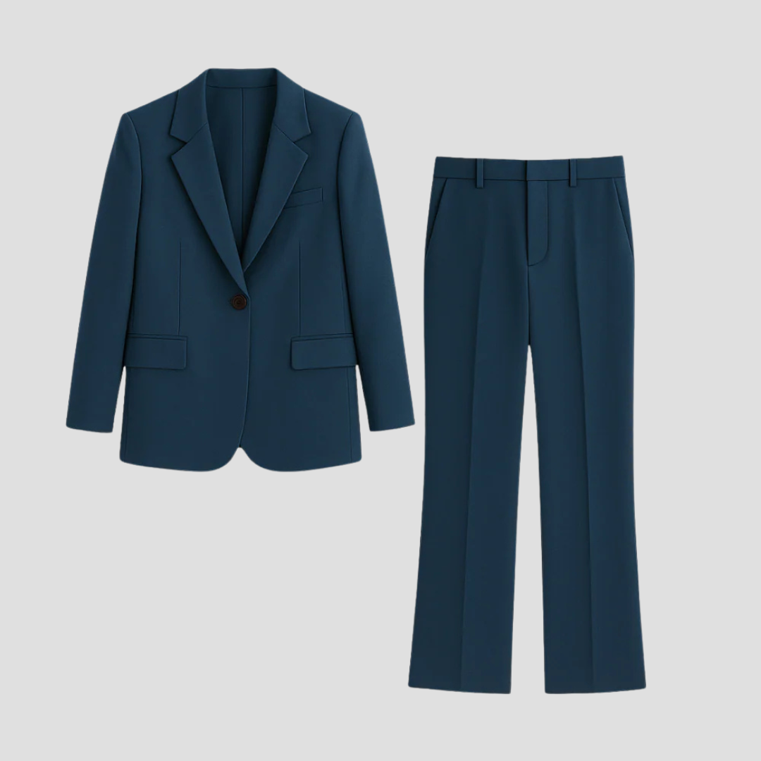 Mara Damen Anzug-Set | Langer Blazer und Passende Hose, Hochwertiger Stoff- S-5XL