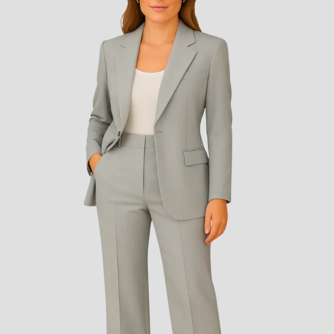 Mara Damen Anzug-Set | Langer Blazer und Passende Hose, Hochwertiger Stoff- S-5XL