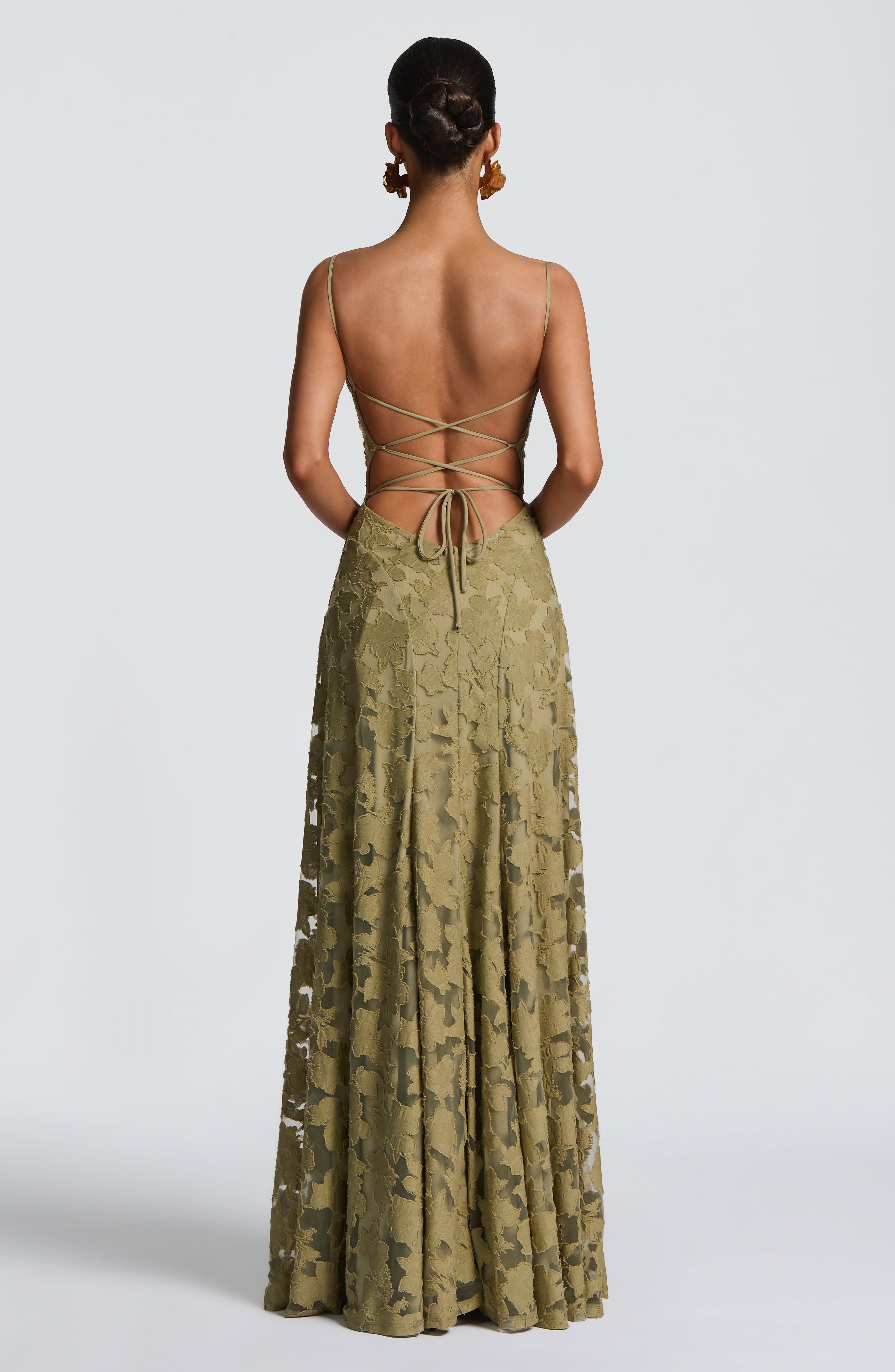Mila Damen Maxikleid | Spaghettiträger, Florales Muster, Elegant- XS-XL