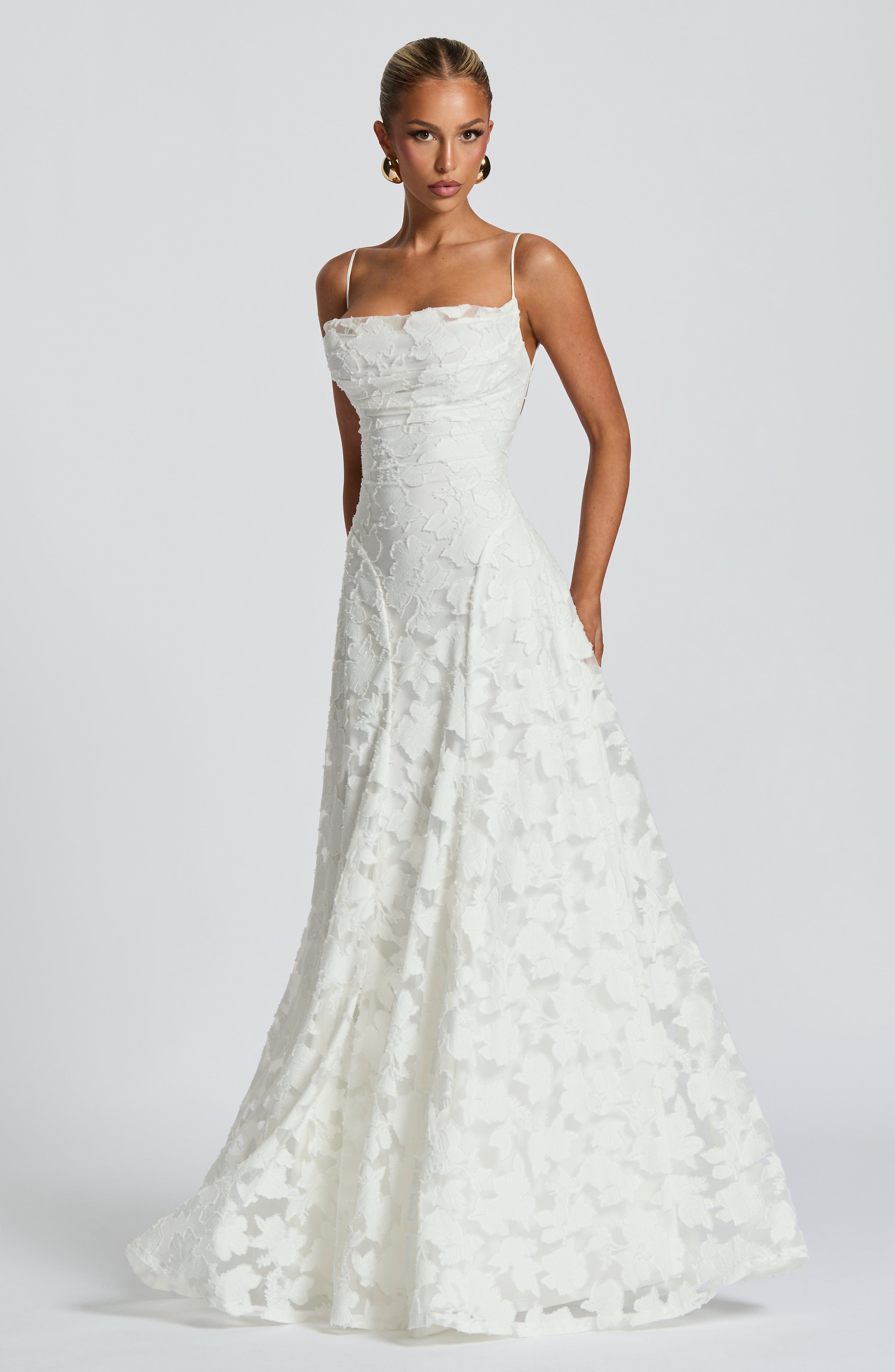 Mila Damen Maxikleid | Spaghettiträger, Florales Muster, Elegant- XS-XL