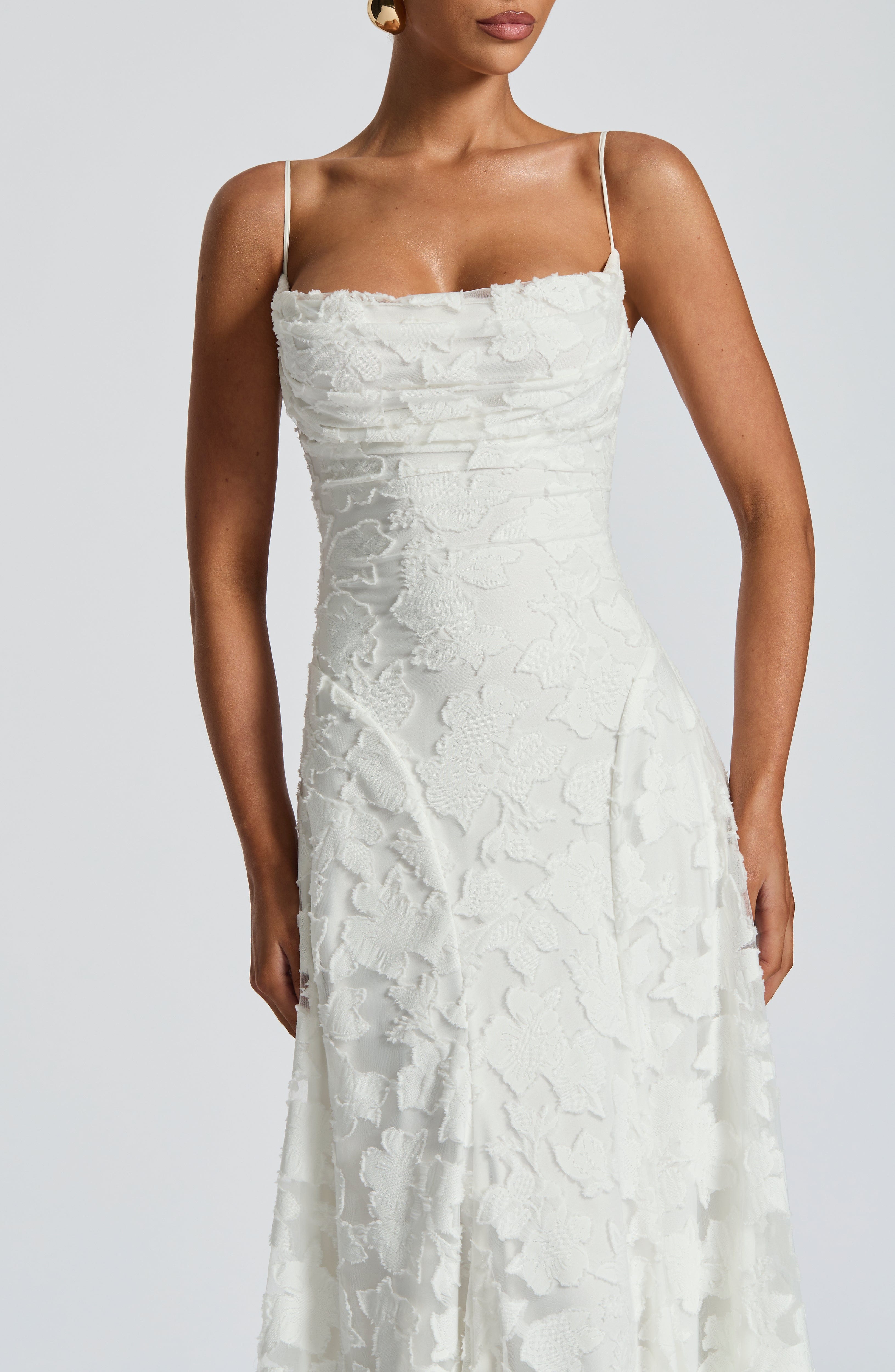 Mila Damen Maxikleid | Spaghettiträger, Florales Muster, Elegant- XS-XL