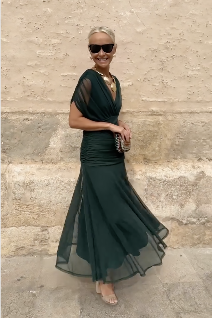 Mira Damen Abendkleid | Fließendes Maxi-Design