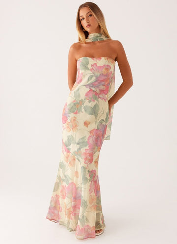 Mira Damen Maxikleid | Romantischer Blumenprint, Elegant und Leicht