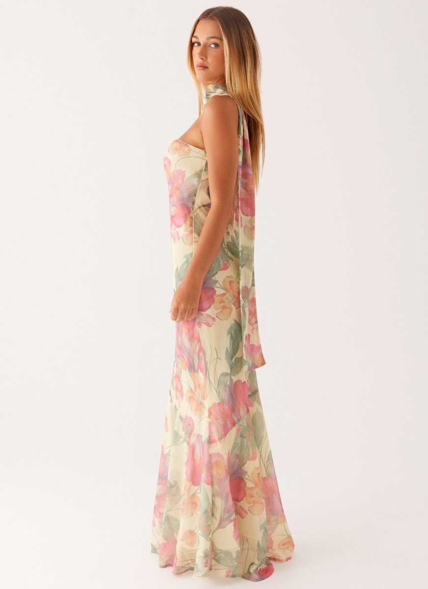 Mira Damen Maxikleid | Romantischer Blumenprint, Elegant und Leicht