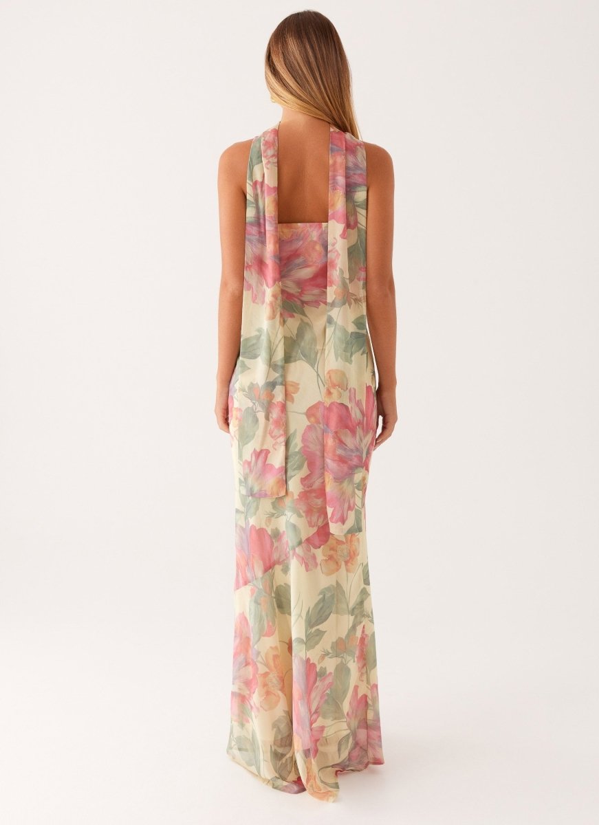 Mira Damen Maxikleid | Romantischer Blumenprint, Elegant und Leicht