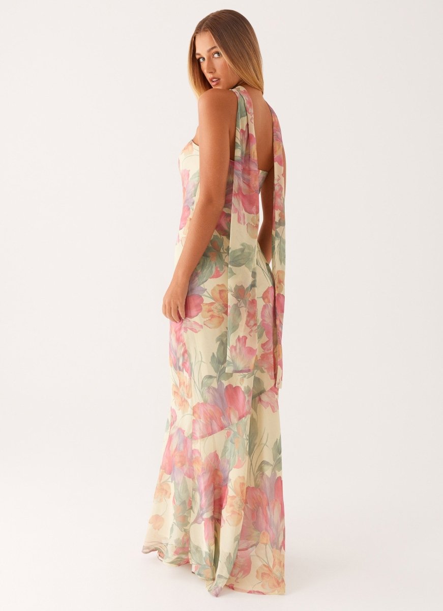 Mira Damen Maxikleid | Romantischer Blumenprint, Elegant und Leicht
