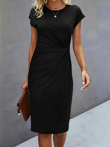 Mira Damen Midi Abendkleid | Kurzarm, Formell- S-2XL