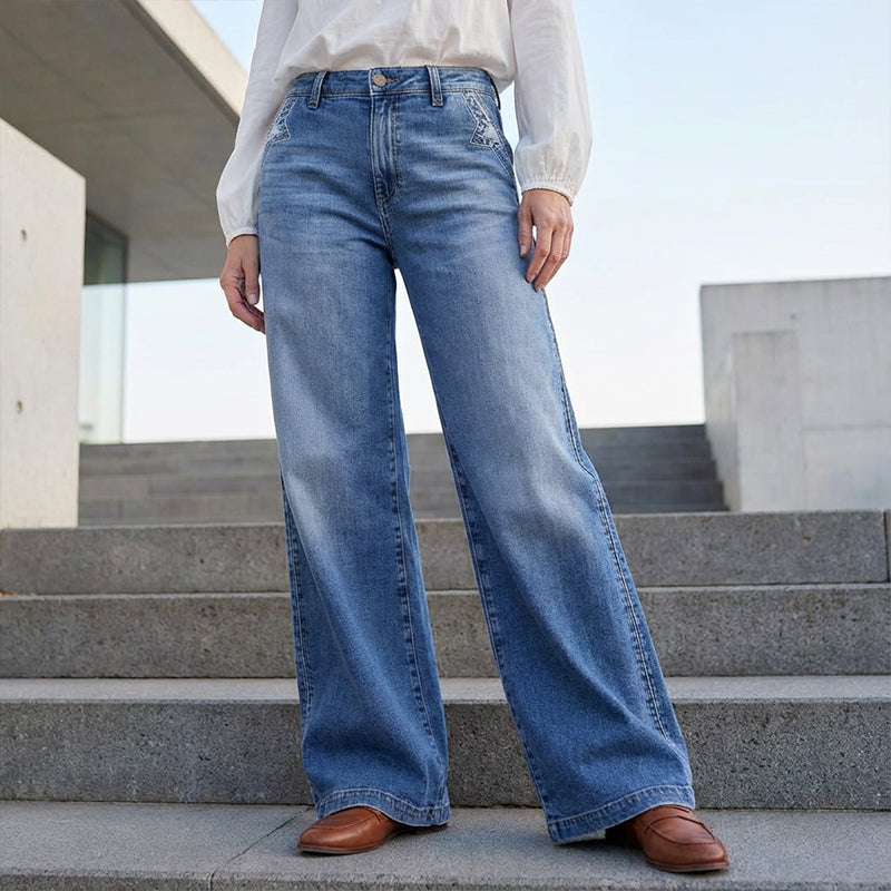 Retro Hochtaillierte Weite Jeans für Damen- S/M/L/XL/2XL
