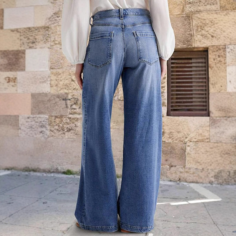 Retro Hochtaillierte Weite Jeans für Damen- S/M/L/XL/2XL