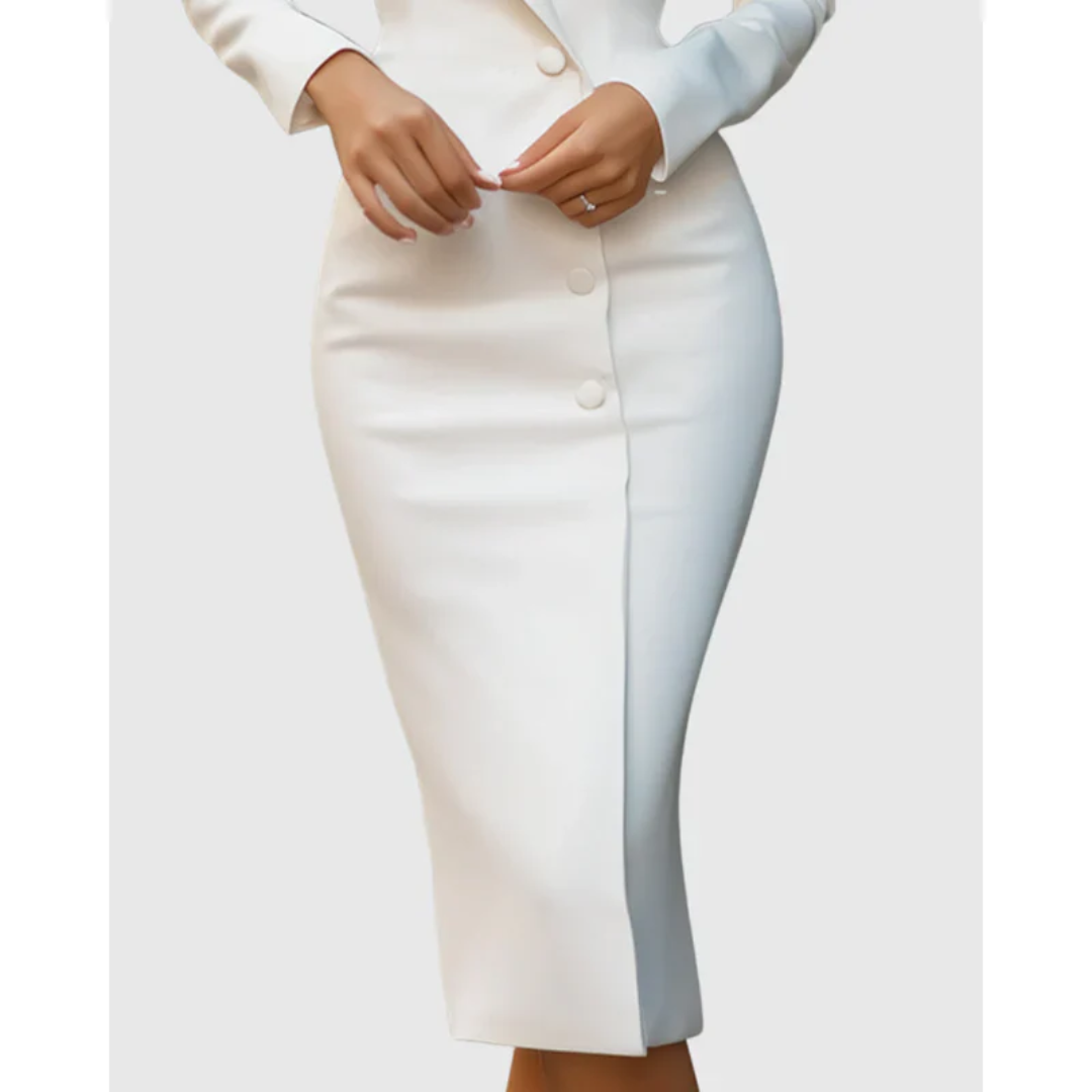Sarina Damen Midi Kleid | Bequem für Sommeranlässe- S-2XL