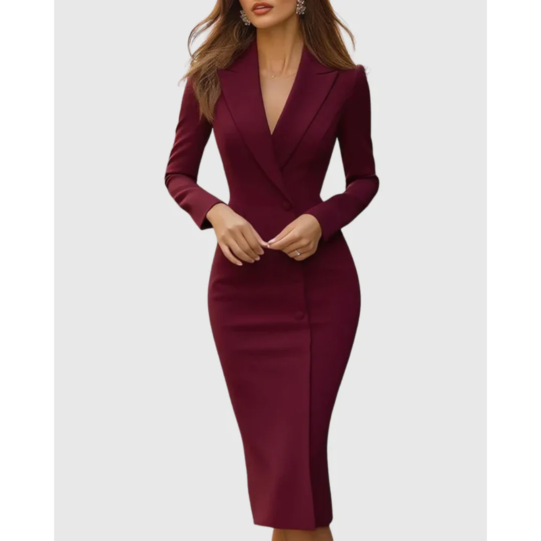 Sarina Damen Midi Kleid | Bequem für Sommeranlässe- S-2XL
