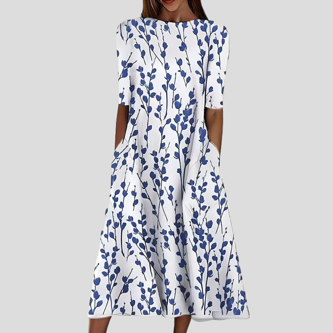 Sela – Küstenblumen Midi Kleid