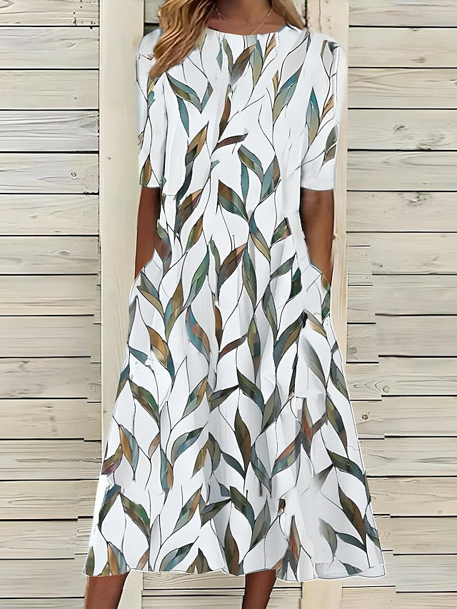 Sela – Küstenblumen Midi Kleid