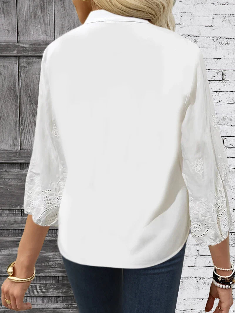 Heidi Weiss Langarm Lockere Damen Bluse Leicht Laessig | Elegant Vielseitig Frühling Sommer Freizeit Urlaub Oberteil | Bequem - S-2XL