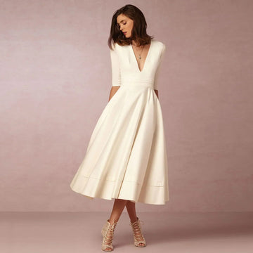 Vera Damen Midi Kleid | Fließende Silhouette, Definierte Taille