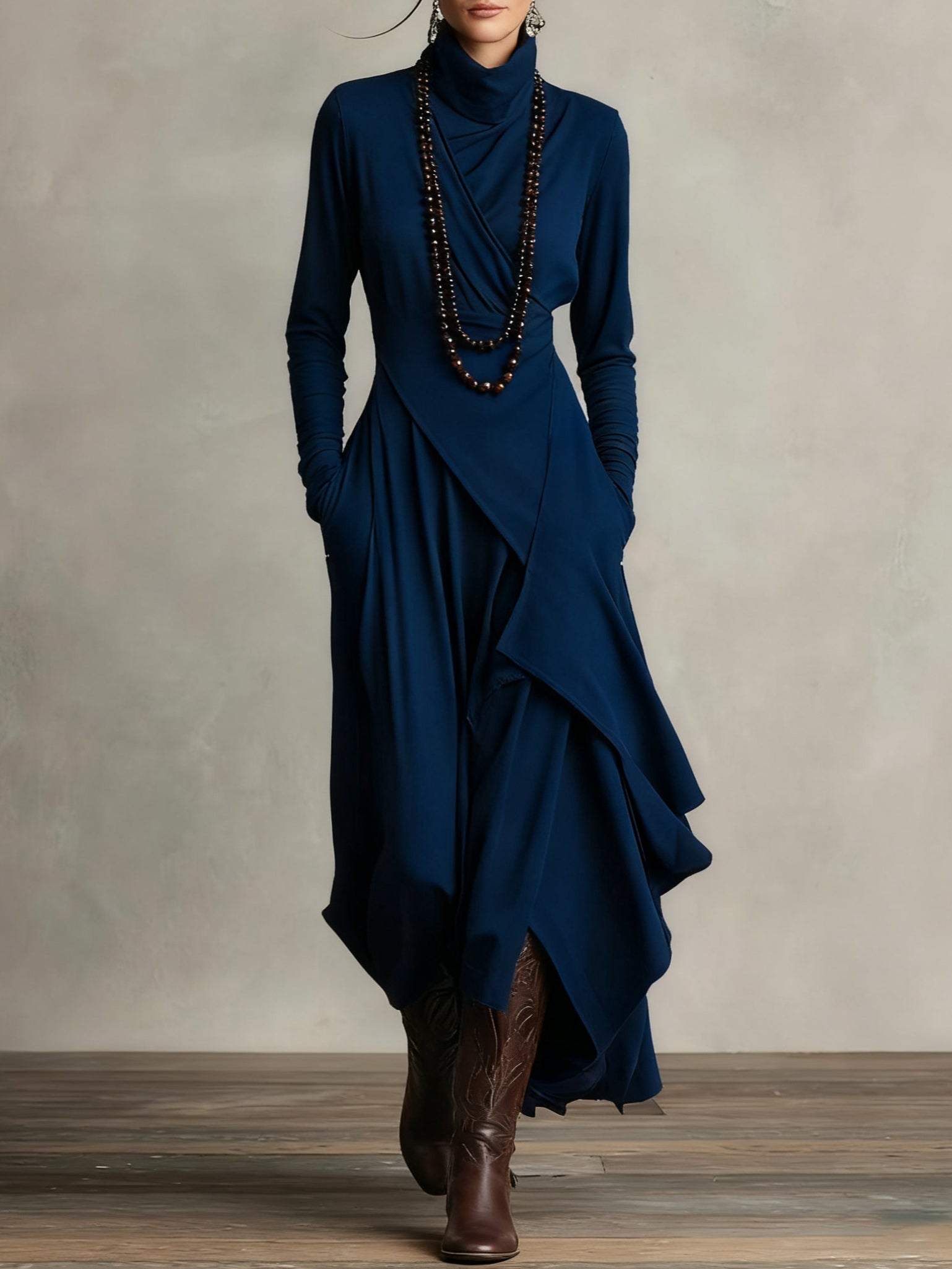 Vivi Frauen Maxi-Kleid | Fließender Stoff, Elegante Silhouette